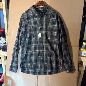 J. Crew Black and White Plaid Button Down Shirt